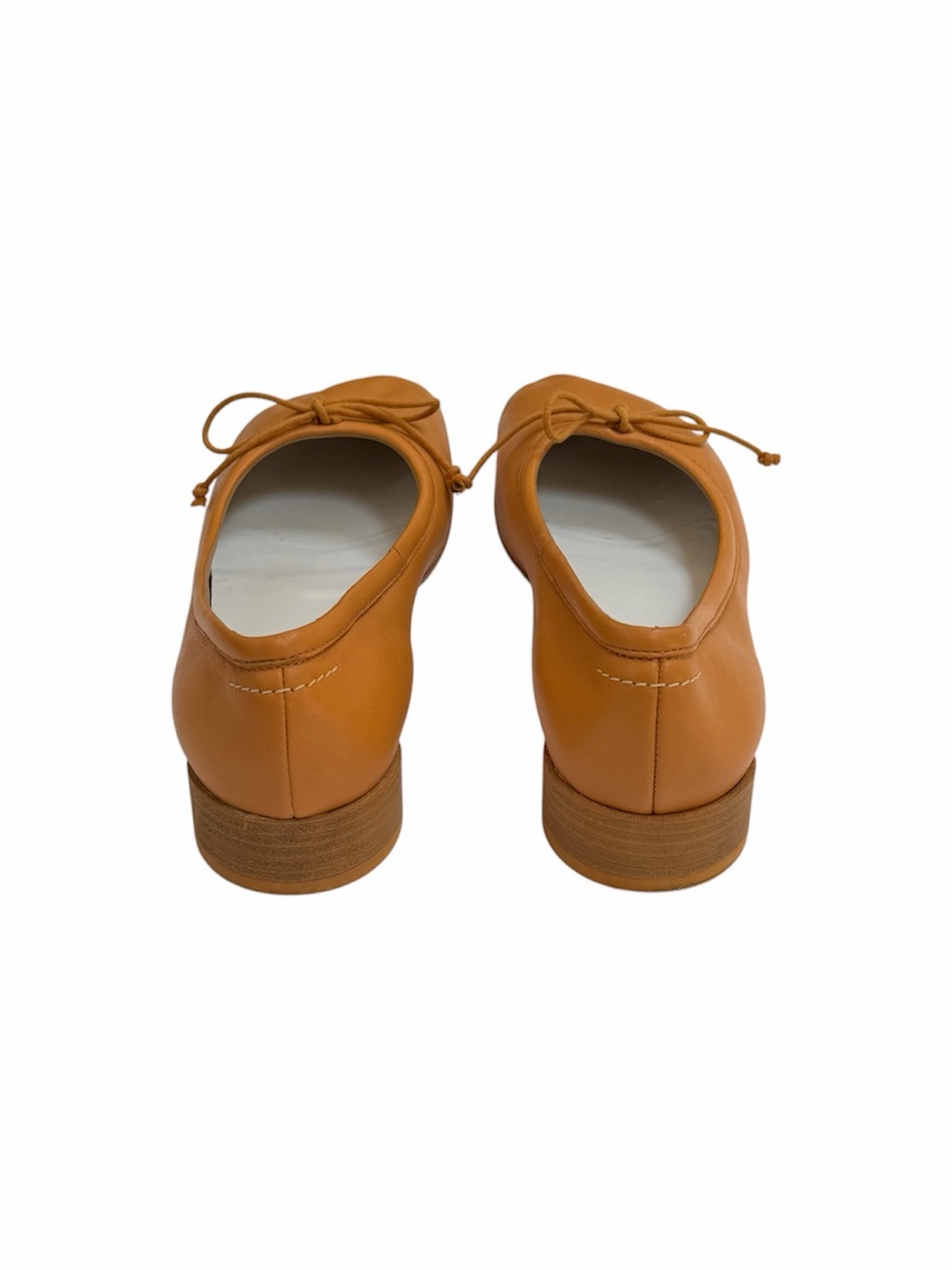 MM6 Maison Martin Margiela Anatomic Leather Yellow Orange Ballerina Pumps 38.5 - Picture 2 of 6